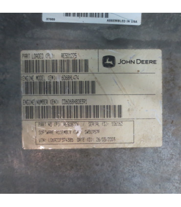 CENTRALITA USADA JOHN DEERE RE508774